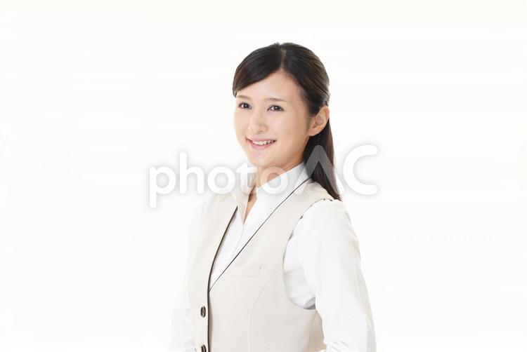 笑顔のオフィスレディ 女性,ビジネスウーマン,仕事の写真素材