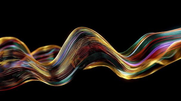 デジタルに輝くグラデーションの写真