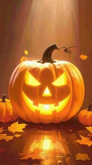 光るジャック・オ・ランタン ハロウィン 光るジャック・オ・ランタン ハロウィンの写真