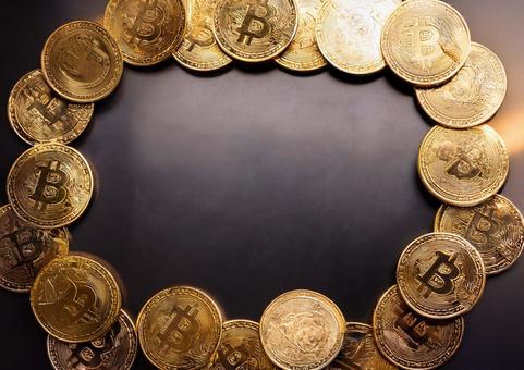 金貨・硬貨の枠 金貨・硬貨の枠の写真