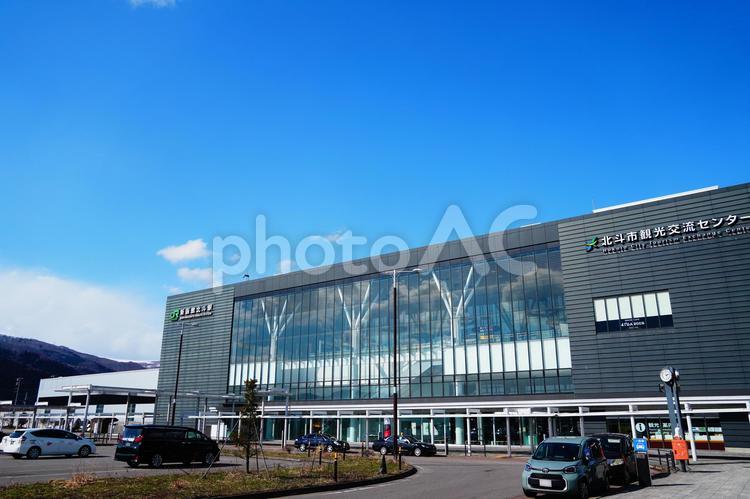 新函館北斗駅　電車 新函館北斗,駅,駅舎の写真素材
