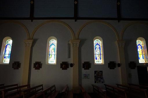 ニューカレドニア559　ウヴェア島　教会 ニューカレドニア,ウヴェア島,セントジョセフ教会の写真素材