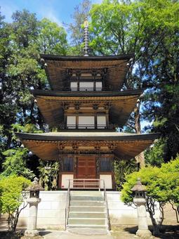 恵林寺三重塔 恵林寺三重塔 恵林寺,三重塔,乾徳山の写真素材