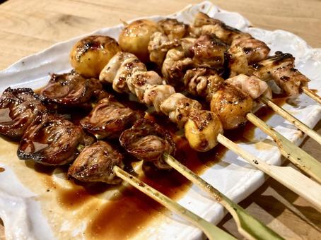 焼き鳥(タレ) 焼き鳥(タレ) 焼き鳥,串焼き,タレの写真素材
