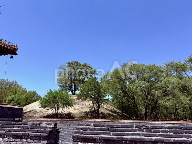王族が眠ると言われてる丘 北陵公園,中国,海外の写真素材