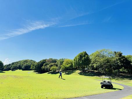 ゴルフメンテナンスの風景 ゴルフ場,ゴルフ,おおむらさきゴルフ俱楽部の写真素材