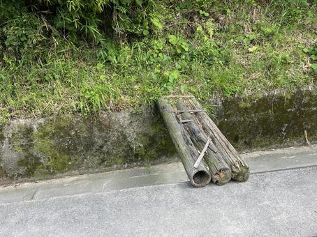 田舎の木橋 田舎の木橋の写真