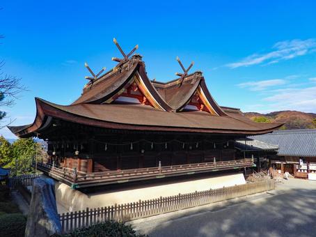 岡山県 吉備津神社の本殿 岡山県 吉備津神社の本殿の写真
