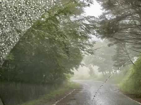 車窓から 雨の高野龍神スカイライン 車窓から 雨の高野龍神スカイラインの写真
