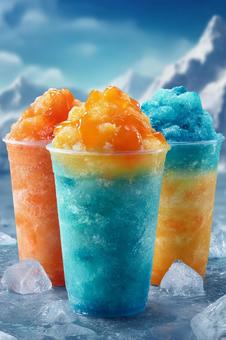 爽やかなフルーツフレーバーかき氷の写真