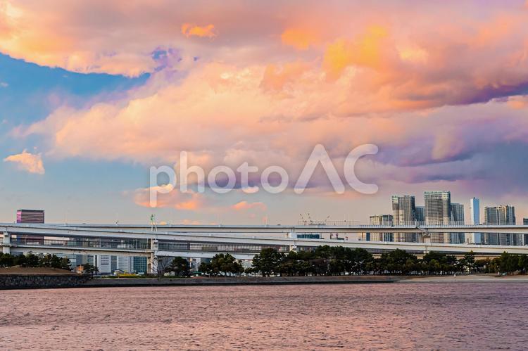 東京　お台場海浜公園の風景 東京,東京都,お台場の写真素材