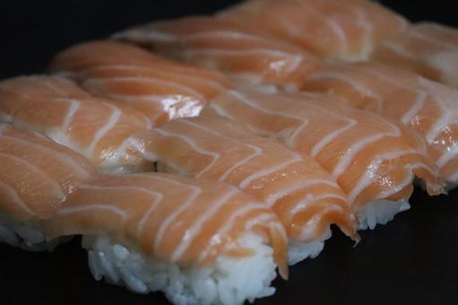 寿司 寿司 握り寿司,サーモン,食文化の写真素材