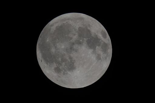 真っ黒の空に輝く満月 真っ黒の空に輝く満月の写真