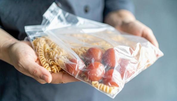 パウチクック　パッククッキング　パスタの写真