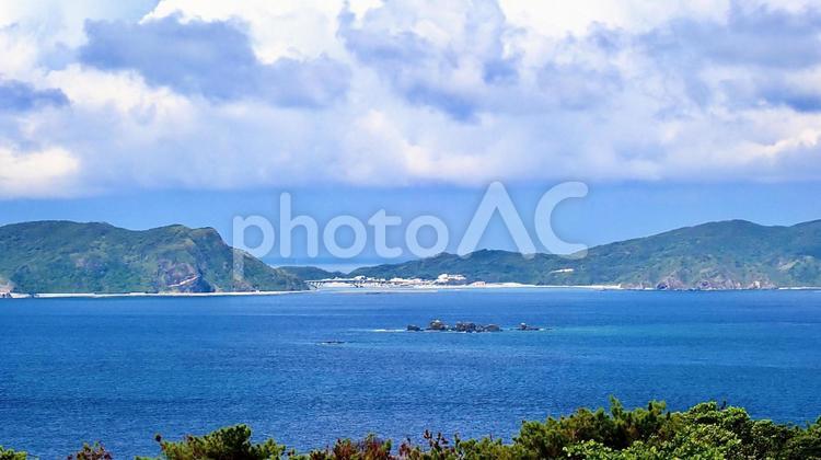 慶良間諸島渡嘉敷島の照山展望台からの風景 照山展望台,渡嘉敷,海の写真素材