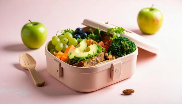 かわいく詰めたお弁当 かわいく詰めたお弁当の写真