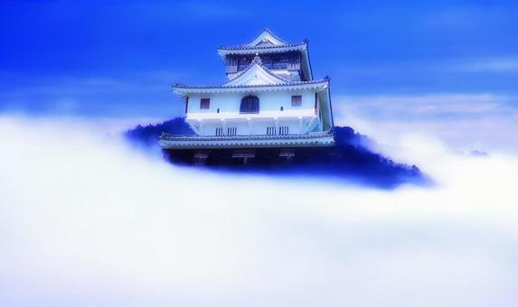 Image material/Castle in the sky, Iwakuni Castle, JPG