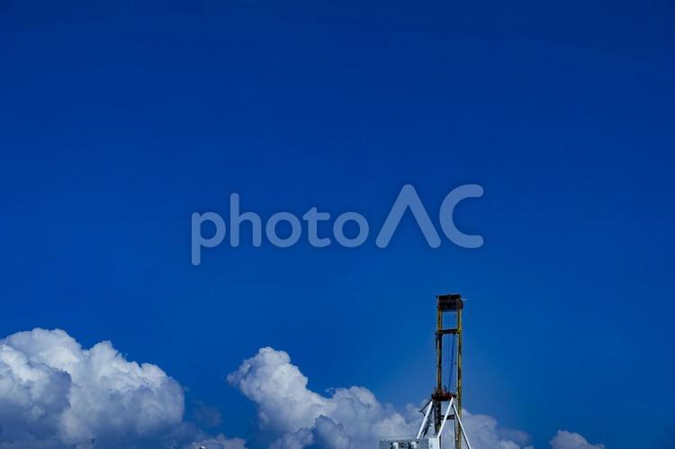 青空 空,スカイブルー,空背景の写真素材