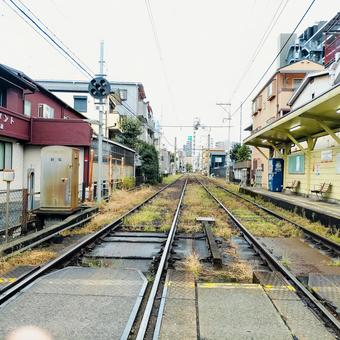 阪堺電車東天下茶屋駅 阪堺電車東天下茶屋駅 阪堺電車,阪堺電気軌道,東天下茶屋の写真素材