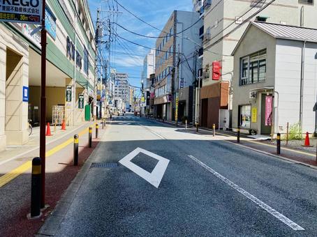 福岡市中央区　今泉警固線 福岡,警固公園,警固神社の写真素材