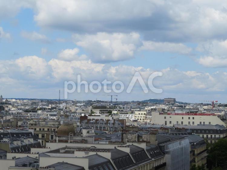 フランス、パリ中心部、オペラ座周辺の景色 パリ中心部,展望,風景の写真素材