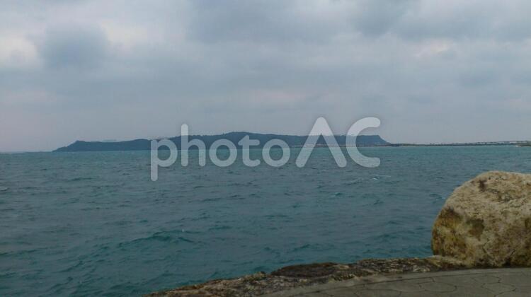 沖縄の風景 沖縄,海,空の写真素材