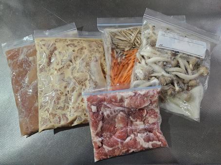 下味冷凍した食材 下味,冷凍,冷凍保存の写真素材