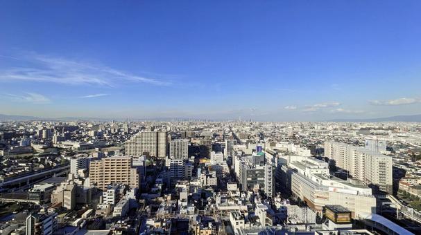 堺市役所展望台からの展望イメージ素材 堺市役所,展望台,大阪府の写真素材