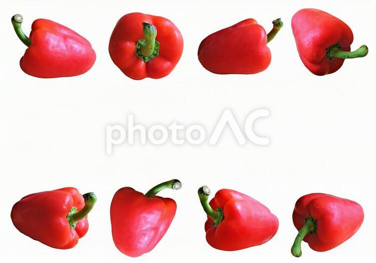 パプリカ　たくさん　アングル　多角的 赤パプリカ,多角的,緑黄色野菜の写真素材