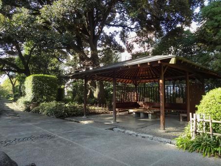 甘泉園公園のベンチ 甘泉園公園のベンチの写真