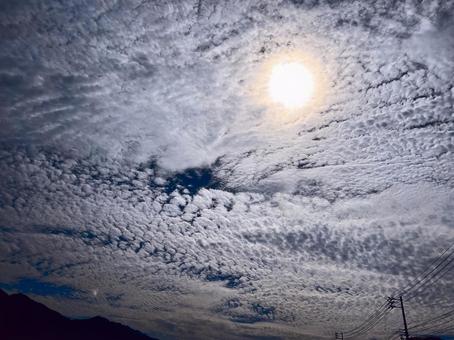 Photo, scales of clouds, iwaki cloud, cloud of clouds, 