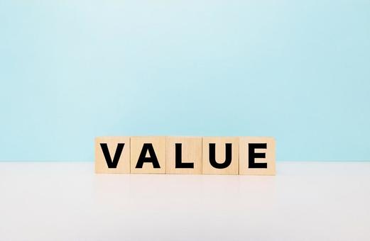 VALUEブロック文字 VALUEブロック文字 バリュー,価値,評価の写真素材