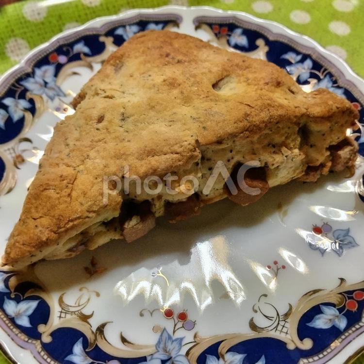 三角形の大きなスコーン～チョコチップス スコーン,三角形,チョコチップの写真素材