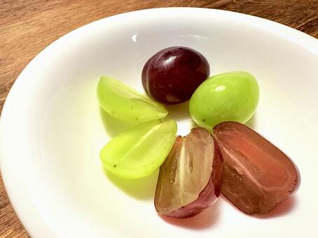 2色の葡萄 03 葡萄,ぶどう,果物の写真素材