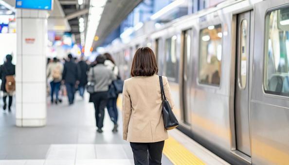 電車 ホーム 電車 ホームの写真