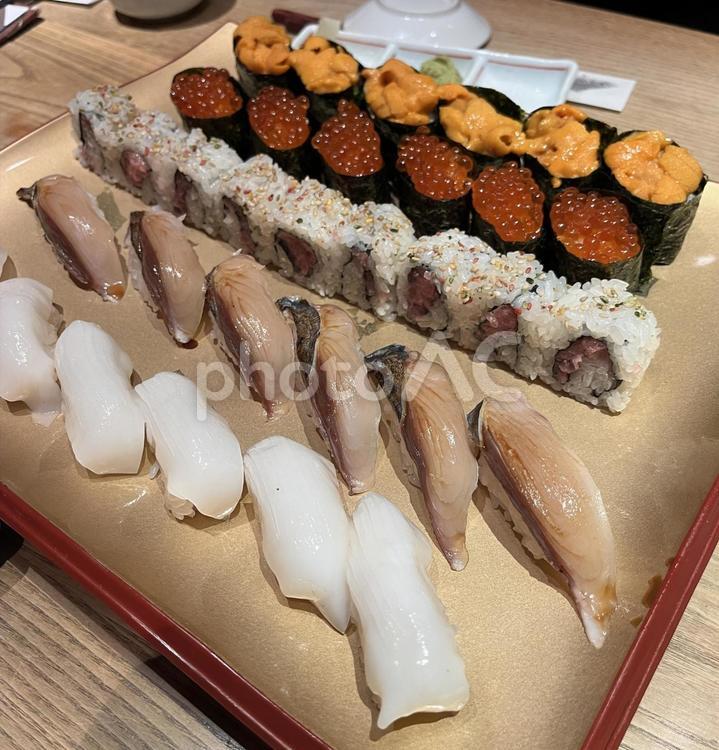 寿司食べ放題 寿司,食べ放題,夕食の写真素材