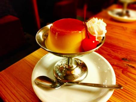 喫茶店のプリン 喫茶店のプリンの写真