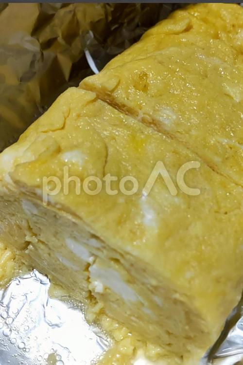 卵焼きの表面 接写,表面,アップの写真素材