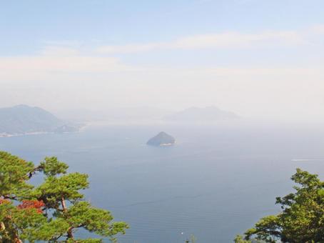 宮島 弥山 瀬戸内海 風景 宮島 弥山 瀬戸内海 風景の写真