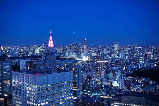 輝く都市の夜景 輝く都市の夜景 東京,都市,街並みの写真素材