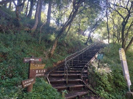ヤビツ峠 登山道入口 ヤビツ峠 登山道入口の写真