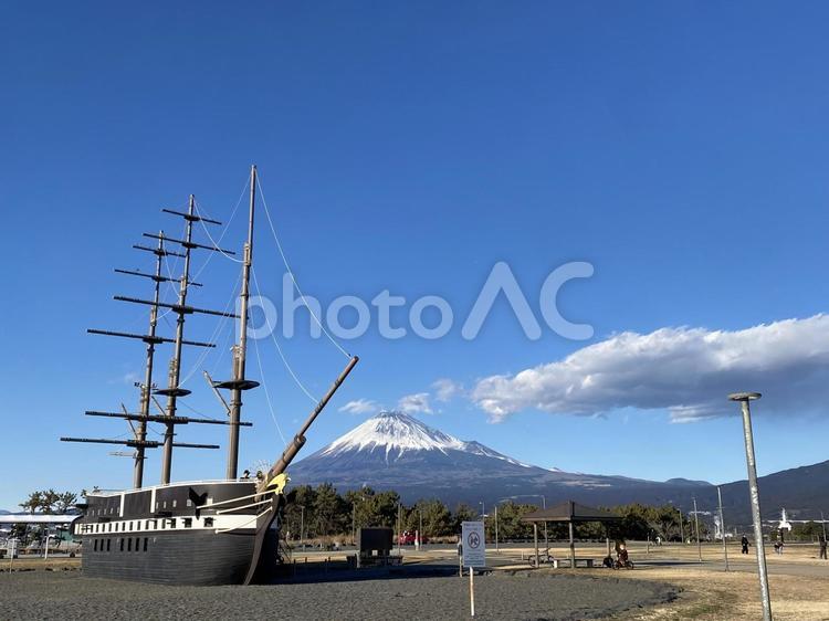 ふじのくに田子の浦みなと公園 富士山,mtfuji,田子の浦の写真素材