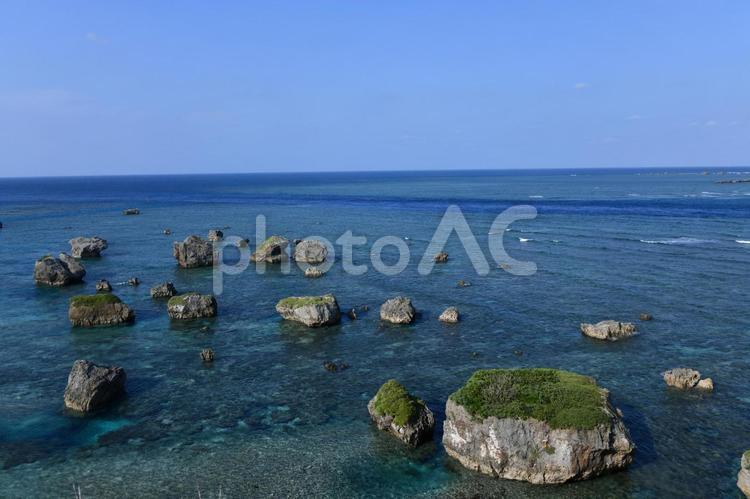 宮古島東平安名崎から眺める海 東平安名崎,宮古島,海の写真素材