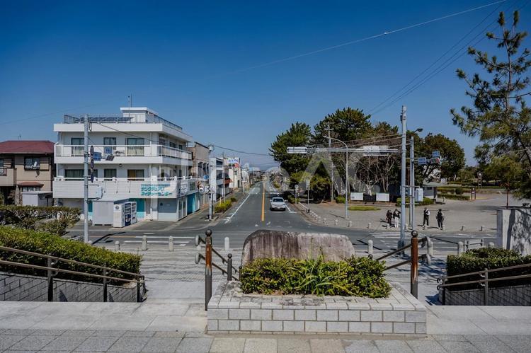中田島砂丘周辺の景色 中田島砂丘,建物,町並みの写真素材