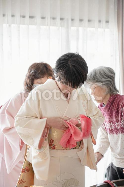 着物の女性(その２) 着物,着付け,和服の写真素材