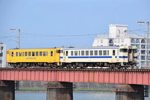 Photo, railway photo, a gas car, kiha 40 shape, 