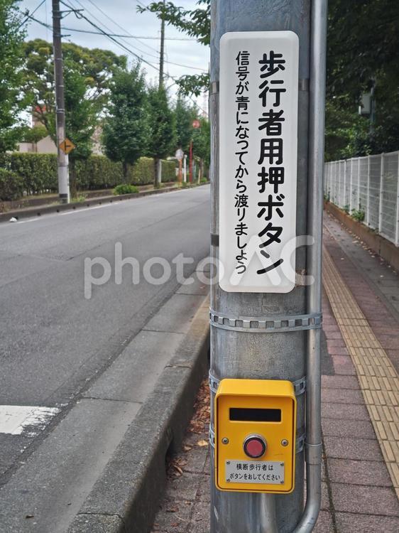 歩行者用押ボタン 押しボタン,歩行者用,信号の写真素材