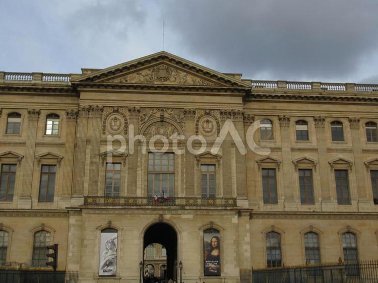フランスパリの世界遺産のルーブル美術館 ルーブル美術館,ルーブル,美術館の写真素材