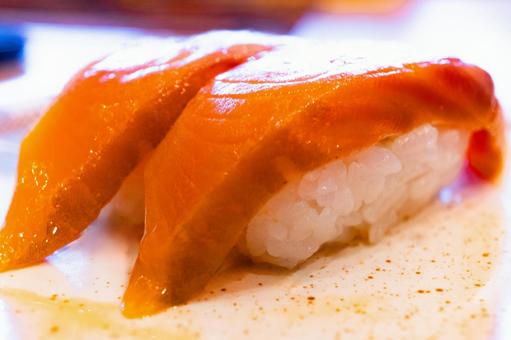 Salmon nigiri sushi, JPG
