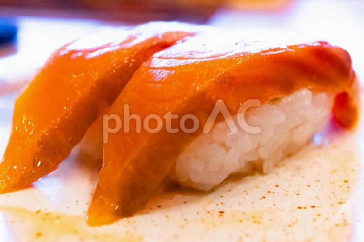 サーモンのにぎり寿司 サーモン,にぎり寿司,寿司の写真素材